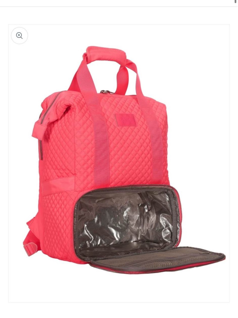 taskeACTIVE Quilted Coral Pink Women's Backpack with Front Access Pocket
